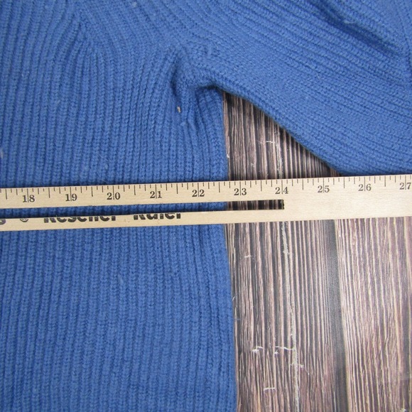 & Other Stories Cozy Blue Mock Neck Turtleneck Sweater Thick Warm Knit / Medium - Picture 5 of 6
